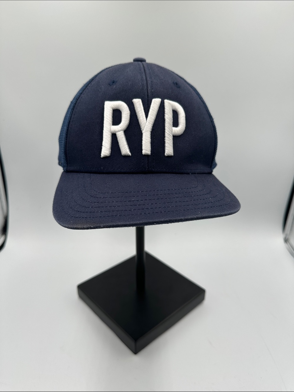 RYP Trucker Hat Snapback Cap Navy Blue Mesh Back Outdoor Cap Adjustable